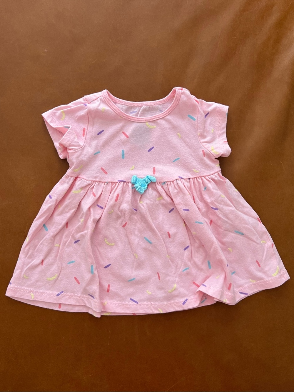 Pink Rainbow Sprinkles Top, 12mo